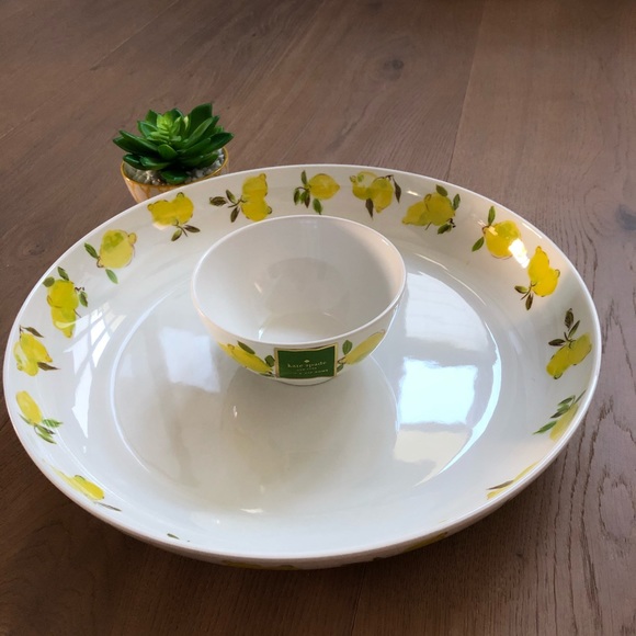 kate spade Other - Kate Spade 🍋 Lemon Chip & Dip Bowl